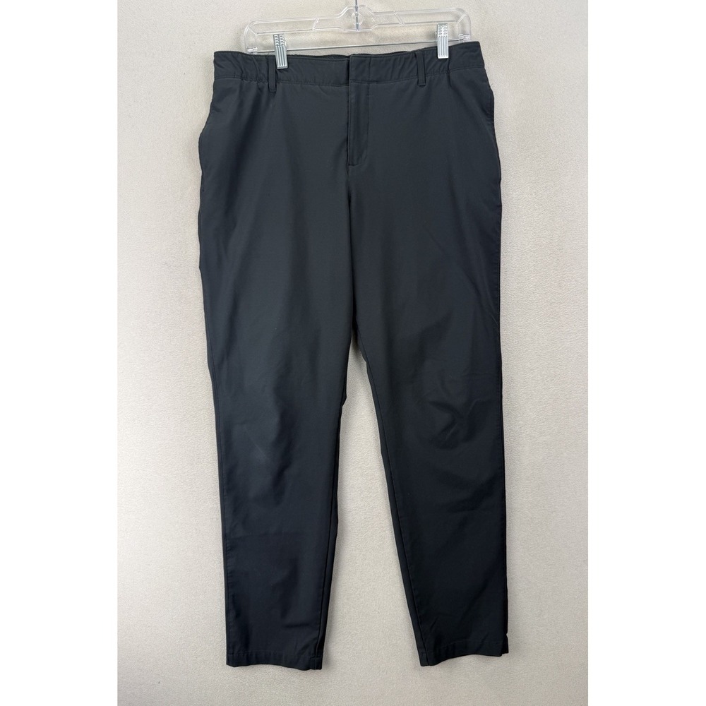 Under Armour Women's Drive Golf Pants Sz 12 Black Stretch Performance Flat Front